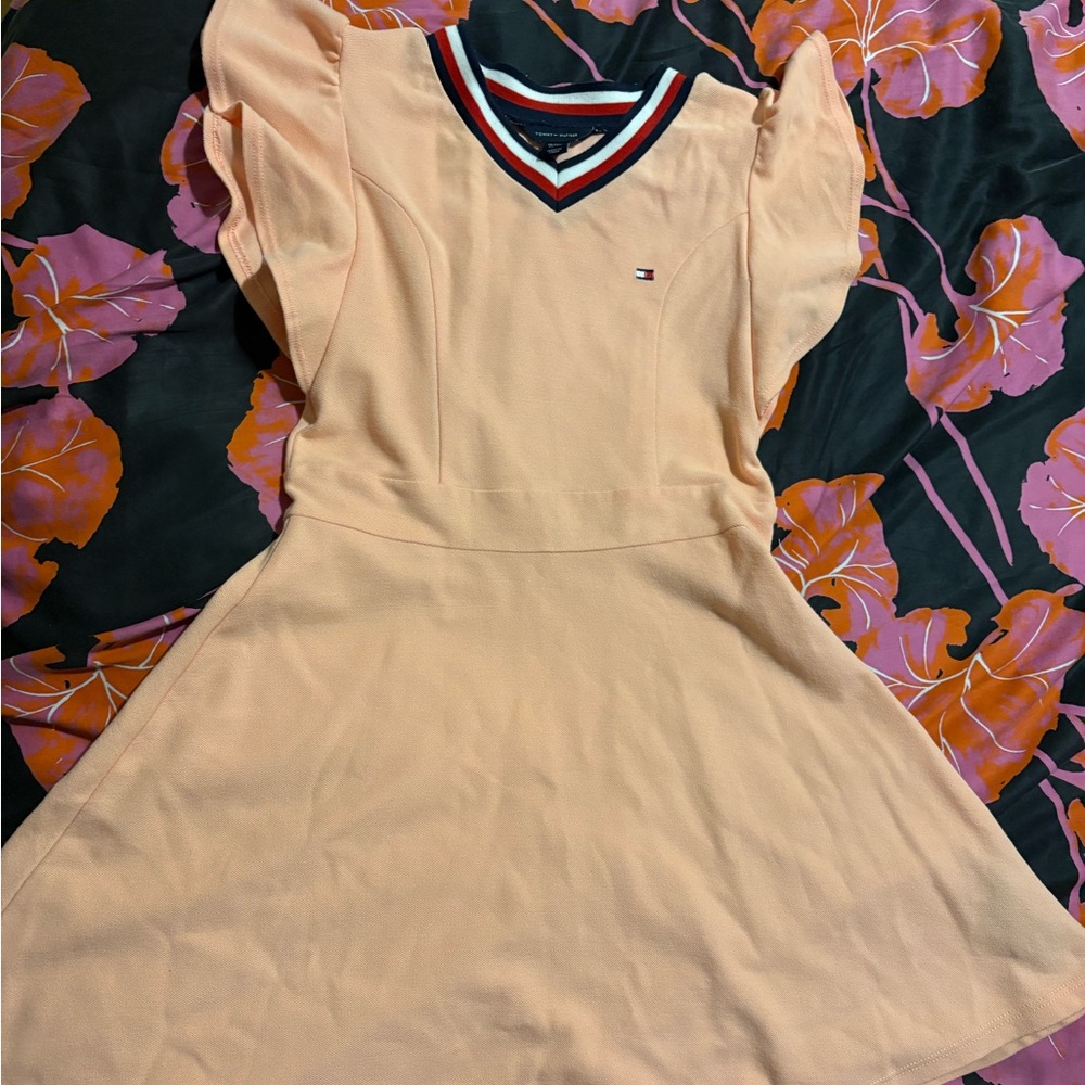 Tommy Hilfiger girls bundle! 1 dress 4 shirts! Red polo style is size 12/14